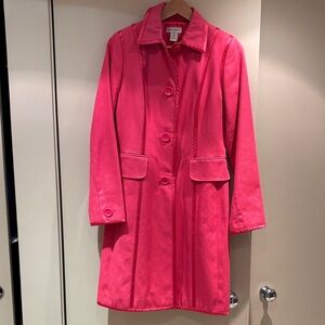 Banana Republic Hot Pink Trench Coat